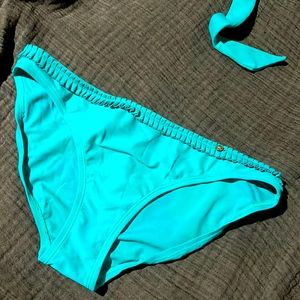 Converse Green Ruffle Bikini Bottom L.